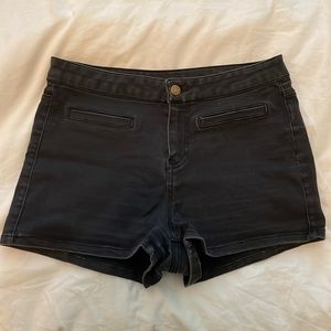 bebe black jean shorts